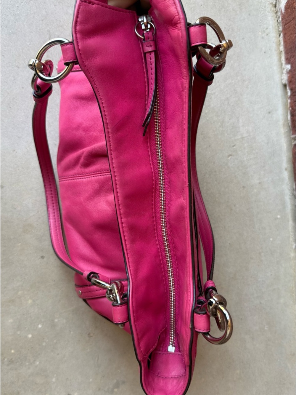 Coach Pink Leather Shoulder Bag - Picture 8 of 16